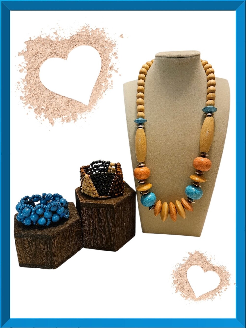 Bohemian Wooden Bead Jewelry Bundle